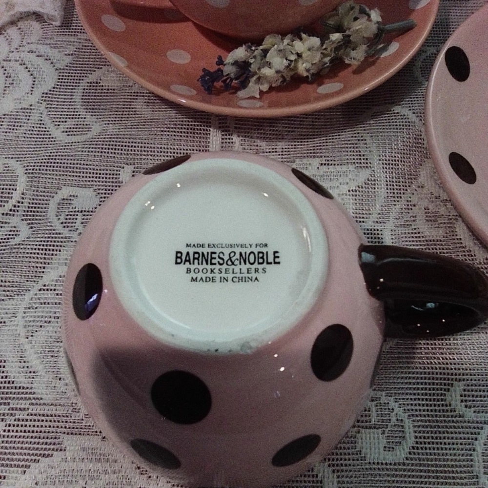 Pink Polka Dot Tea Set for Kids - Picture 8 of 9